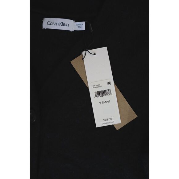 Calvin Klein SP40588221 Women's Sz XS Black Oversized Relaxed Fit Cardigan - Picture 5 of 8